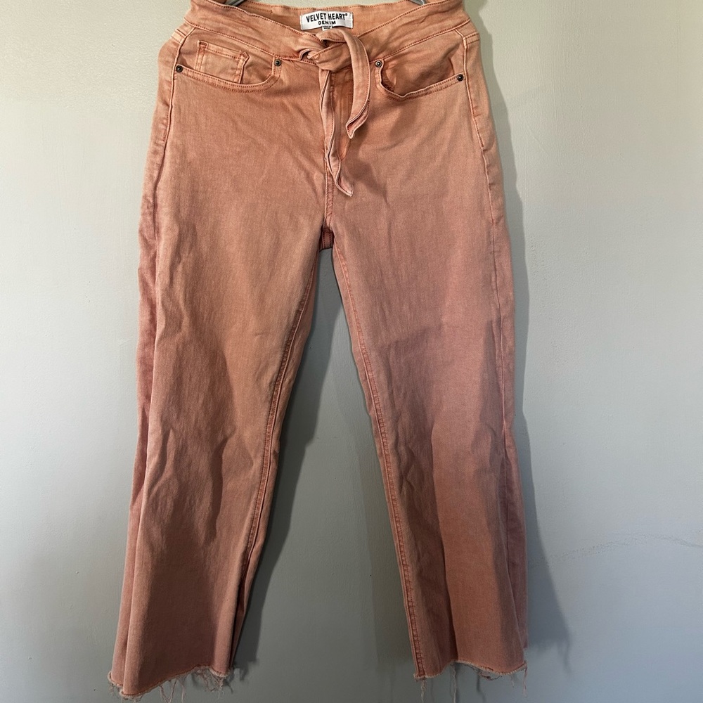 Velvet Heart denim tie front jeans